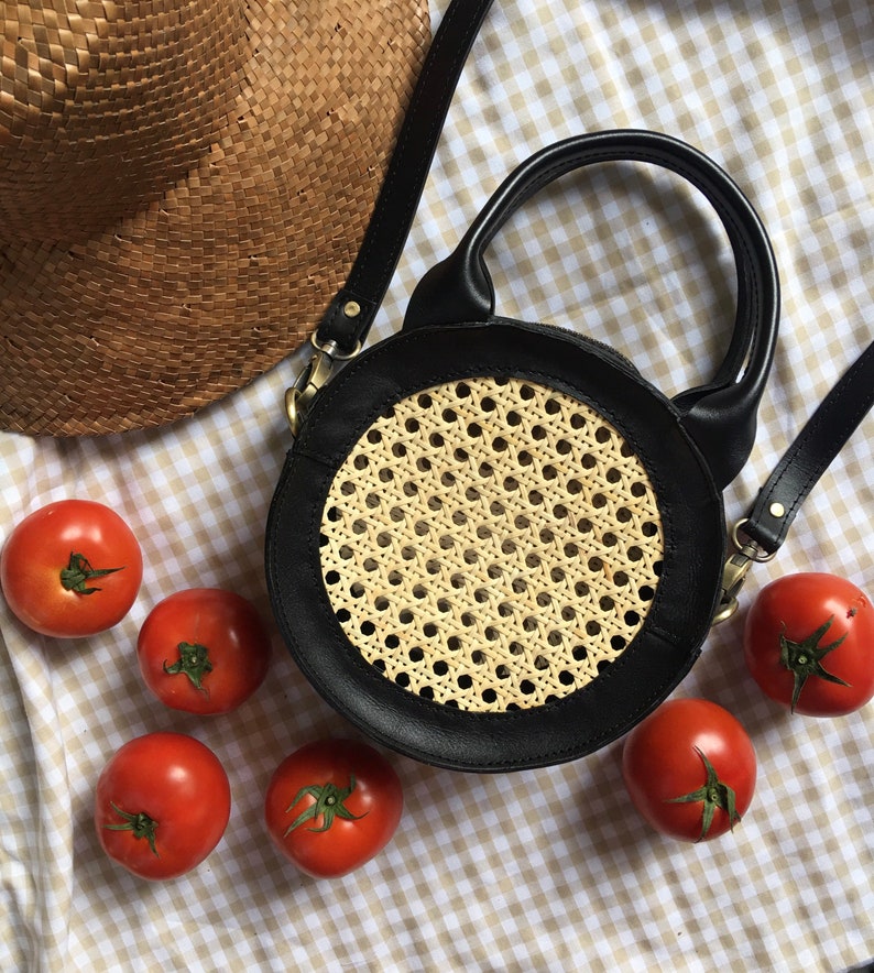 Cambria Wicker Crossbody, Rattan Crossbody, Basket Bag, Rattan Bag, Summer Bag, vintage style bag, Straw Bag 