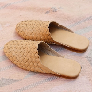 Diana Handwoven Goatskin Leather Loafer, Handmade Goatskin Leather Loafer, Hand Woven Loafer image 6