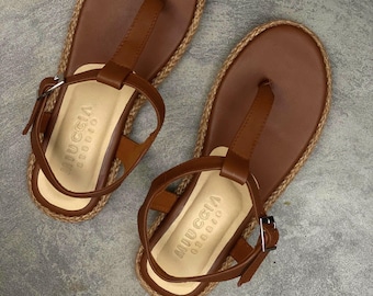 MADHU leren sandaal, comfortabele sandaal, zomersandaal, cadeau voor haar