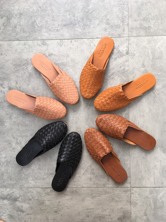 Diana Handwoven Goatskin Leather Loafer, Handmade Goatskin Leather Loafer, Hand Woven Loafer
