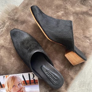 Cowhide  Mules, Kartikasari Leather Mules with 5 cm Heel
