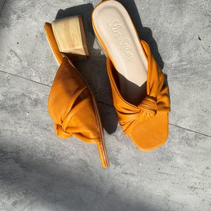 JELITA  Bow Open Toe Sandal , 5 cm heel mules