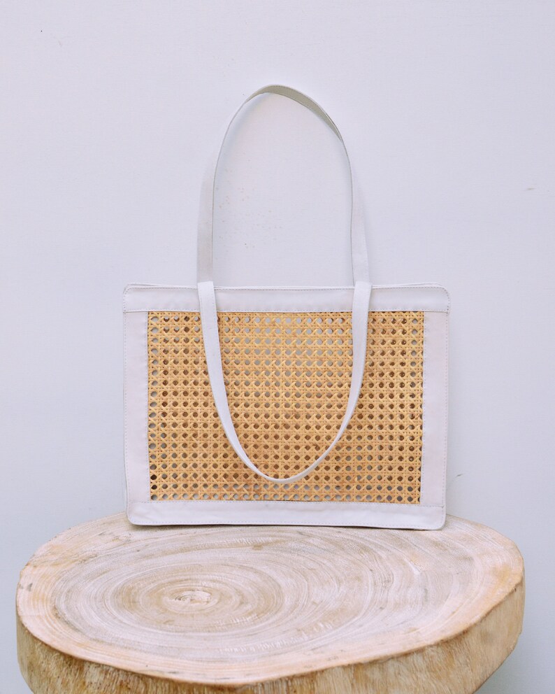 Cannes Tote Bag Rattan Tote Bag Basket Bag Cane bing Etsy