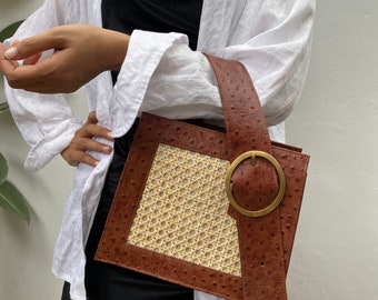 Anouk Rattan Bag, Rattan handbag, Gift for Her, Summer rattan Bag