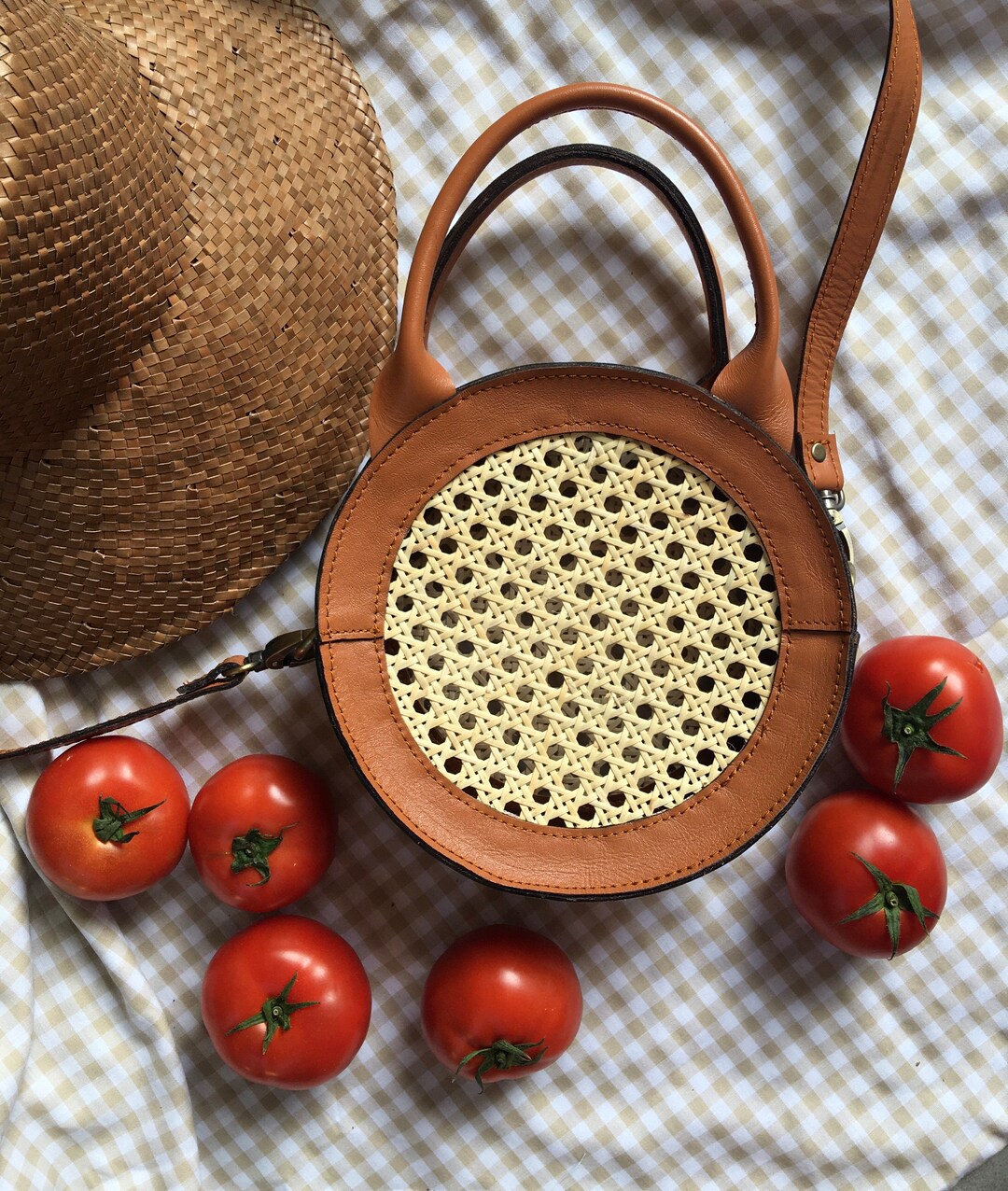 Dahlia Wicker Crossbody Rattan Crossbody Basket Bag Rattan Etsy