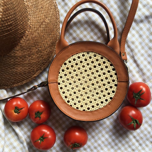 Isabel Wicker Crossbody Rattan Crossbody Basket Bag Rattan Etsy