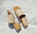 India Wooden Block Heel Open-Toe Sandal, Rattan Wooven Open Toe Sandal product logo