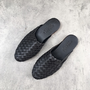 Diana Handwoven Goatskin Leather Loafer, Handmade Goatskin Leather Loafer, Hand Woven Loafer image 4