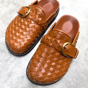 Alabama Woven Clog, clog style woven mules