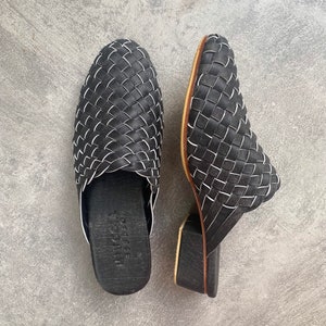 Dharma Antique Woven Mules, 3 cm heel woven Mules