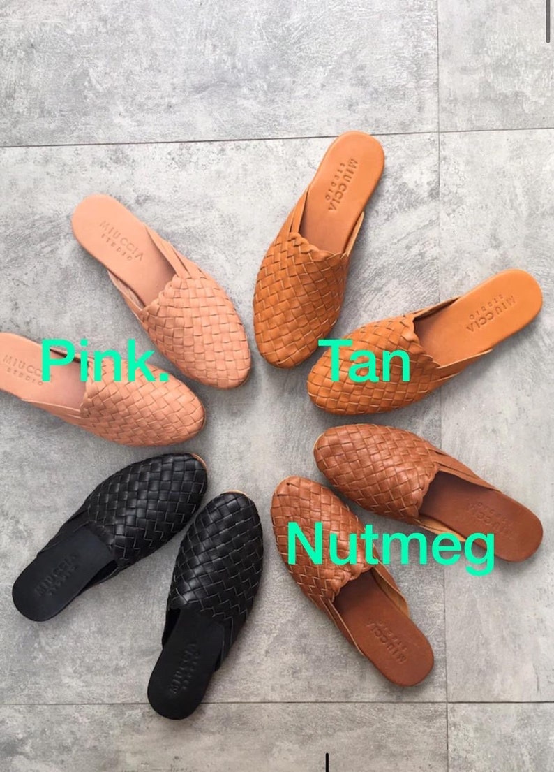 Diana Handwoven Goatskin Leather Loafer, Handmade Goatskin Leather Loafer, Hand Woven Loafer image 8