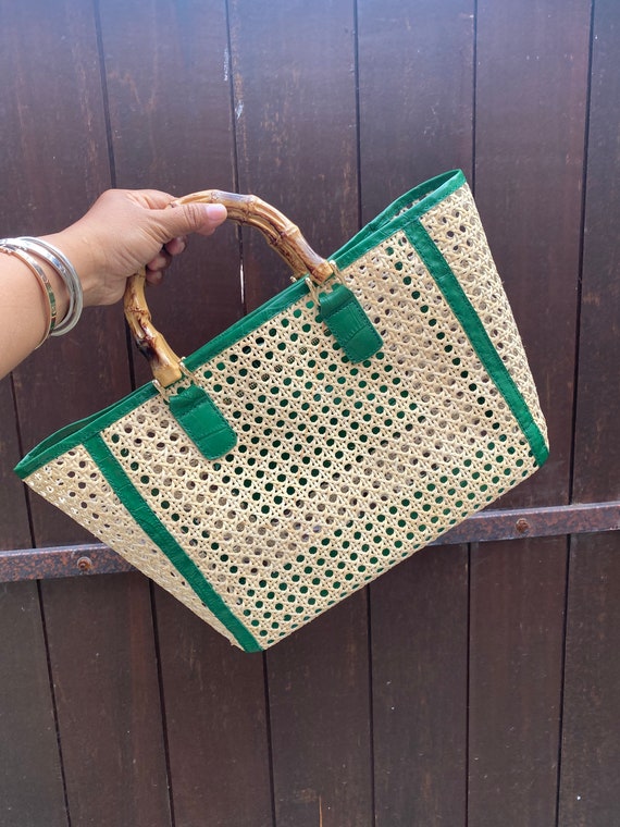 Kirana Bamboo Handle Bag Bamboo Bag Rattan Bag Acrylic Bamboo Handle Bag Etsy