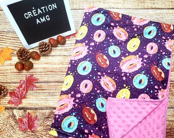 Doudou Minky blanket 30x40 Donuts