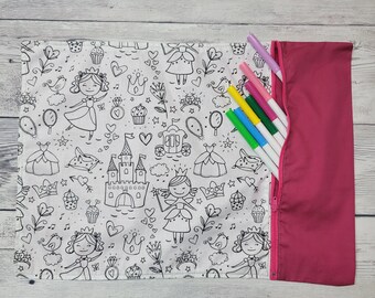 Cinderella Story Coloring Placemat