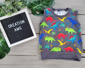 Evolutionary camisole for children Dinosaurs