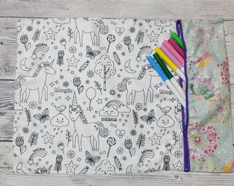Unicorn Coloring Placemat