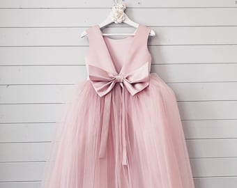 taupe blush flower girl dresses