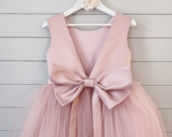 flower girl pink dress