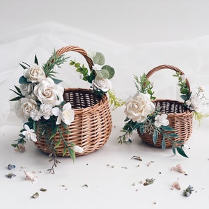 big flower girl baskets