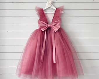 mauve little girl dresses