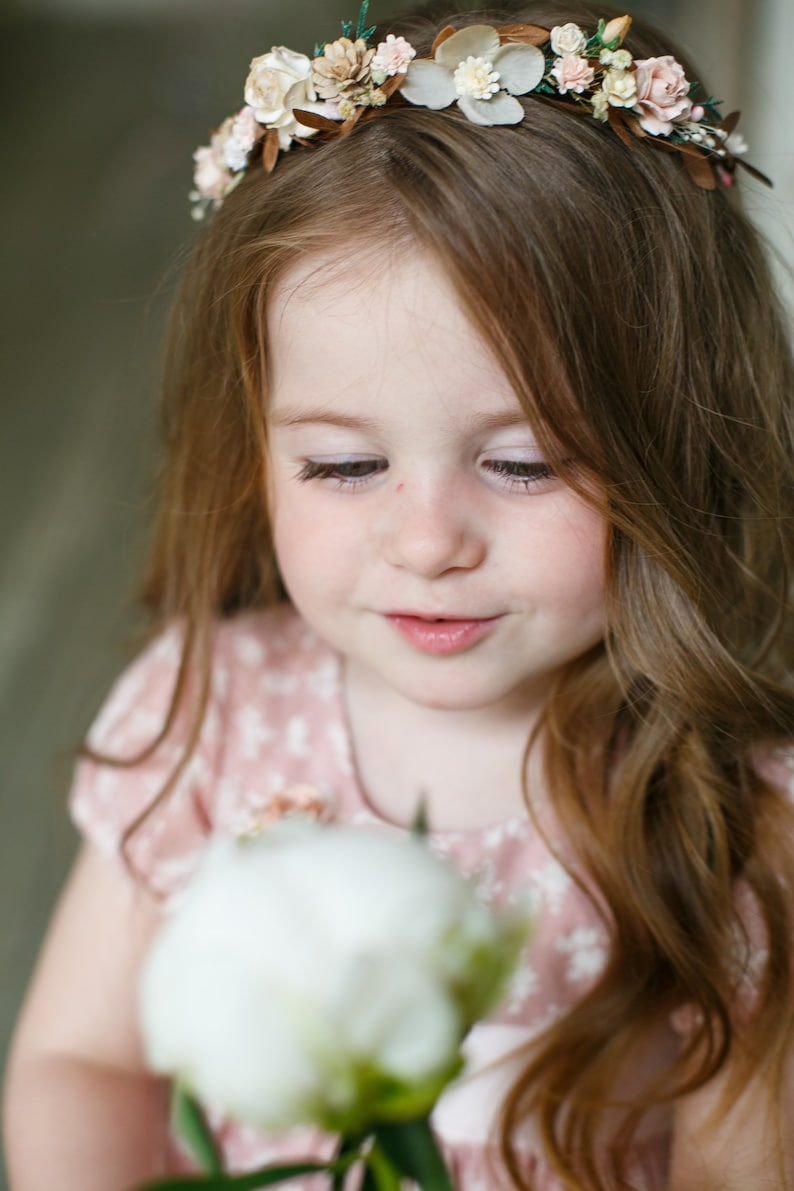 Flower girl crown Wedding Flower crown flower crown baby Etsy