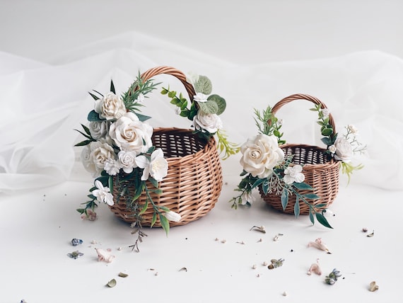 rustic flower girl baskets