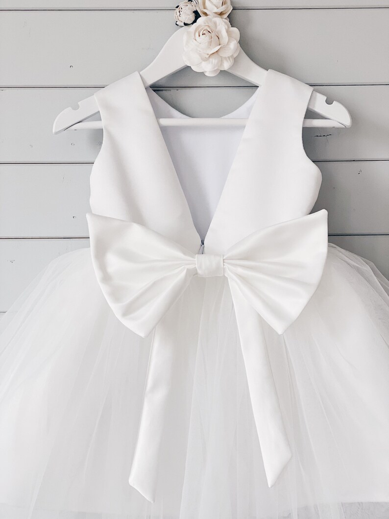 Flower Girl Dress White Flower Girl Dress Boho Flower Girl Etsy