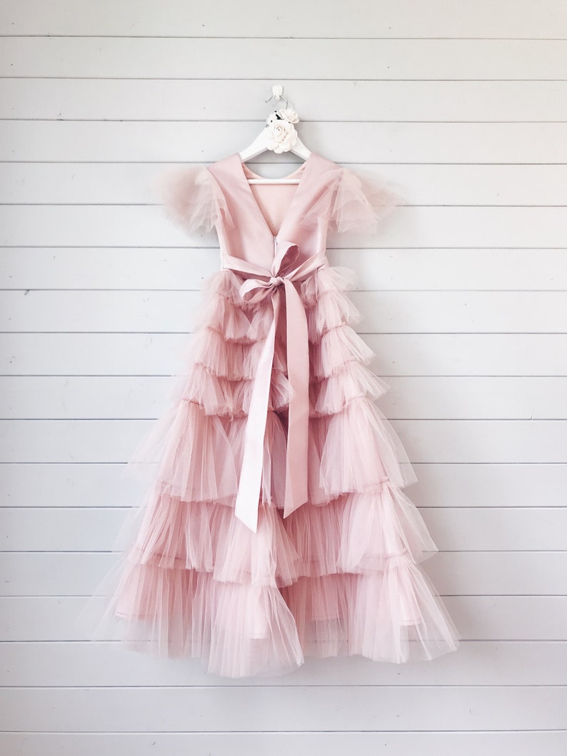Flower girl dress Blush flower girl dress flower girl dress Etsy