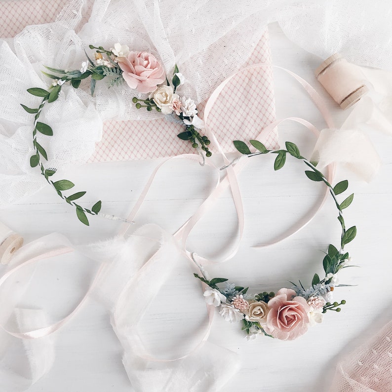 Flower girl crown Wedding Flower crown flower girl flower Etsy