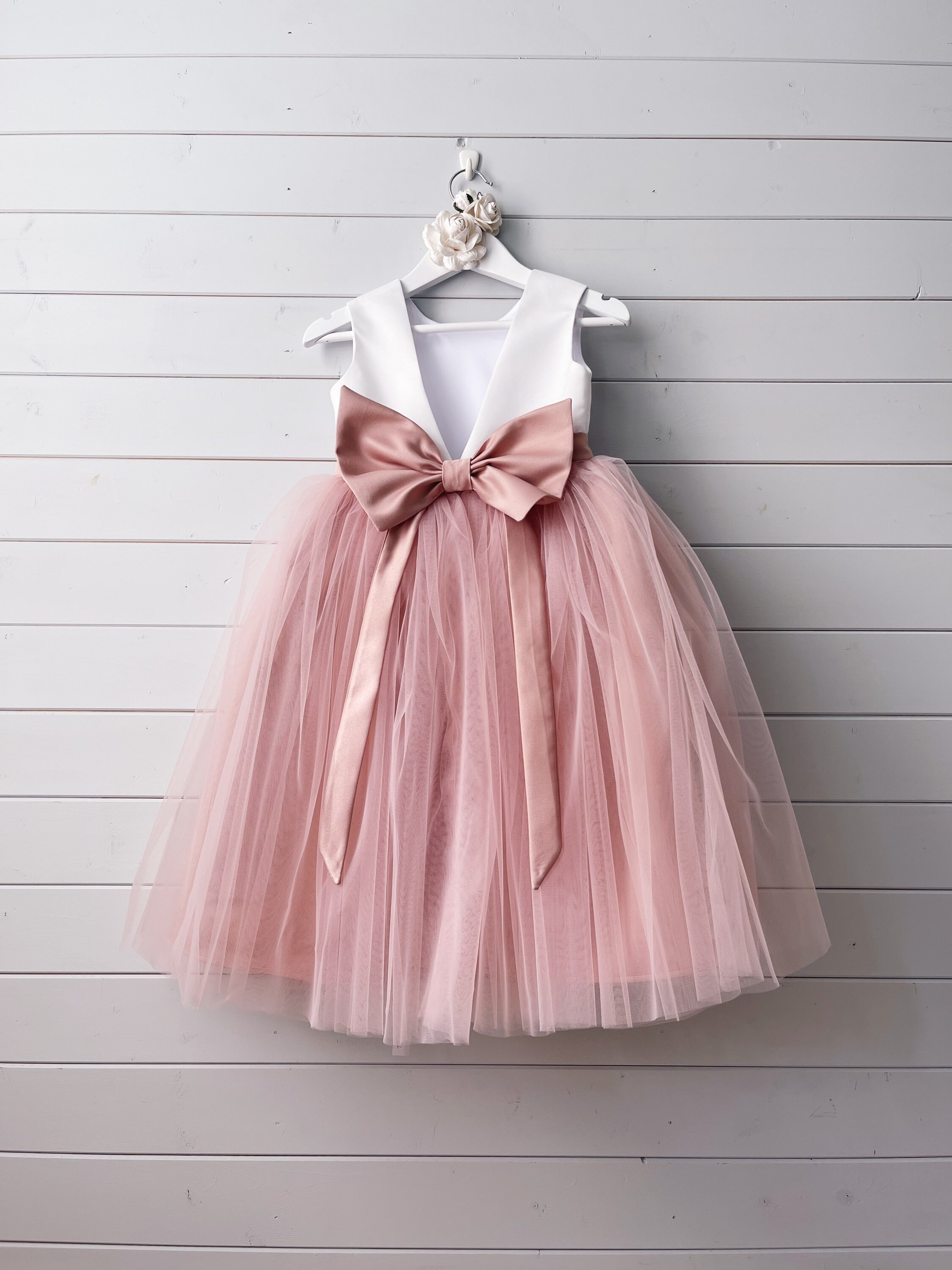 Flower girl dress Dusty rose child dress Dusty pink flower Etsy