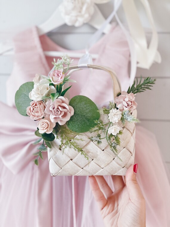 etsy flower girl basket
