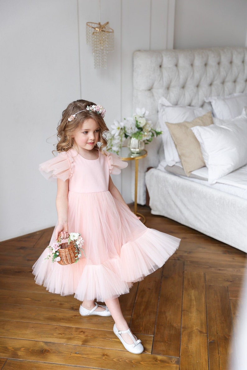 blush pink childrens dress