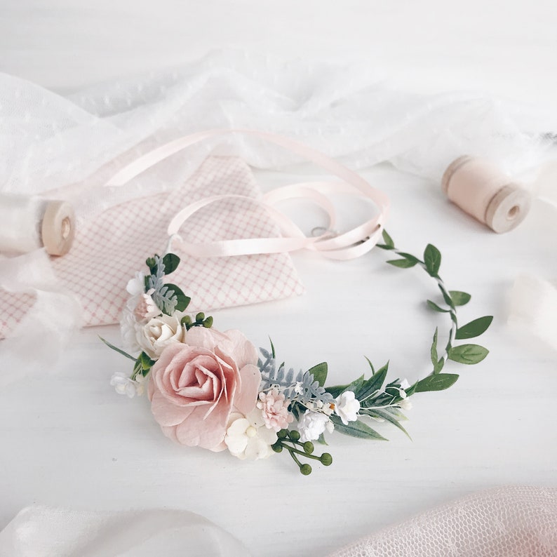 Flower girl crown Wedding Flower crown flower girl flower Etsy