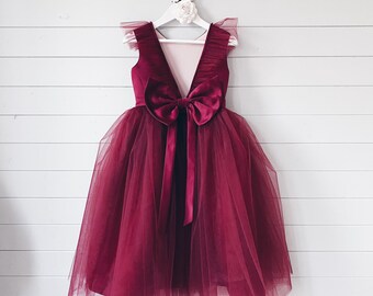 maroon and cream dress