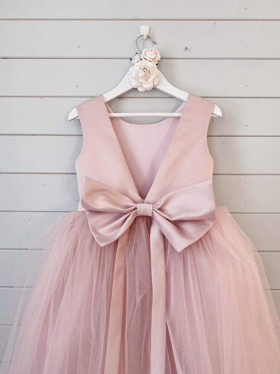 etsy blush flower girl dress