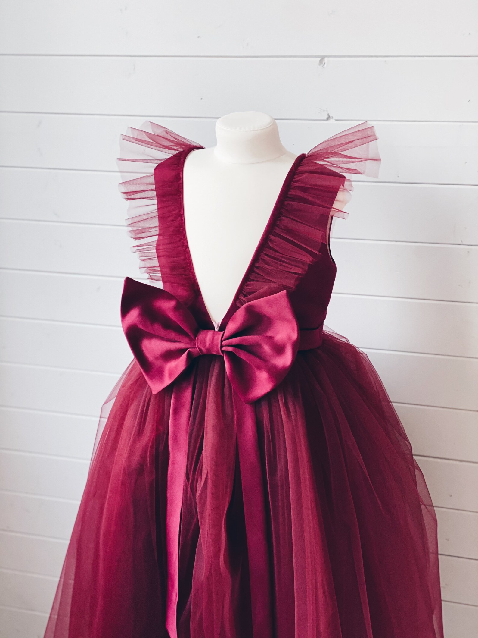 Flower girl dress Burgundy child dress Dusty rose flower Etsy
