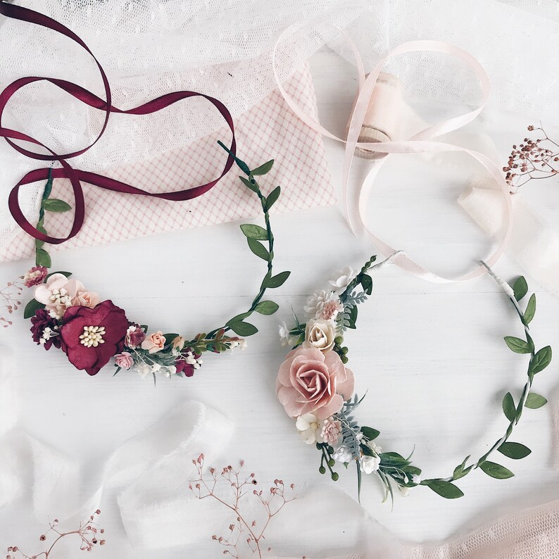 Flower girl crown Wedding Flower crown flower girl flower Etsy