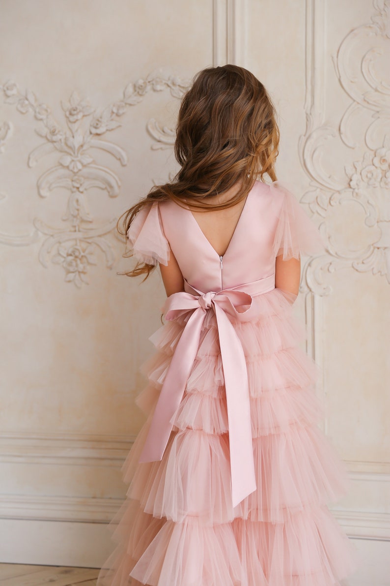 Flower girl dress Blush flower girl dress flower girl dress Etsy