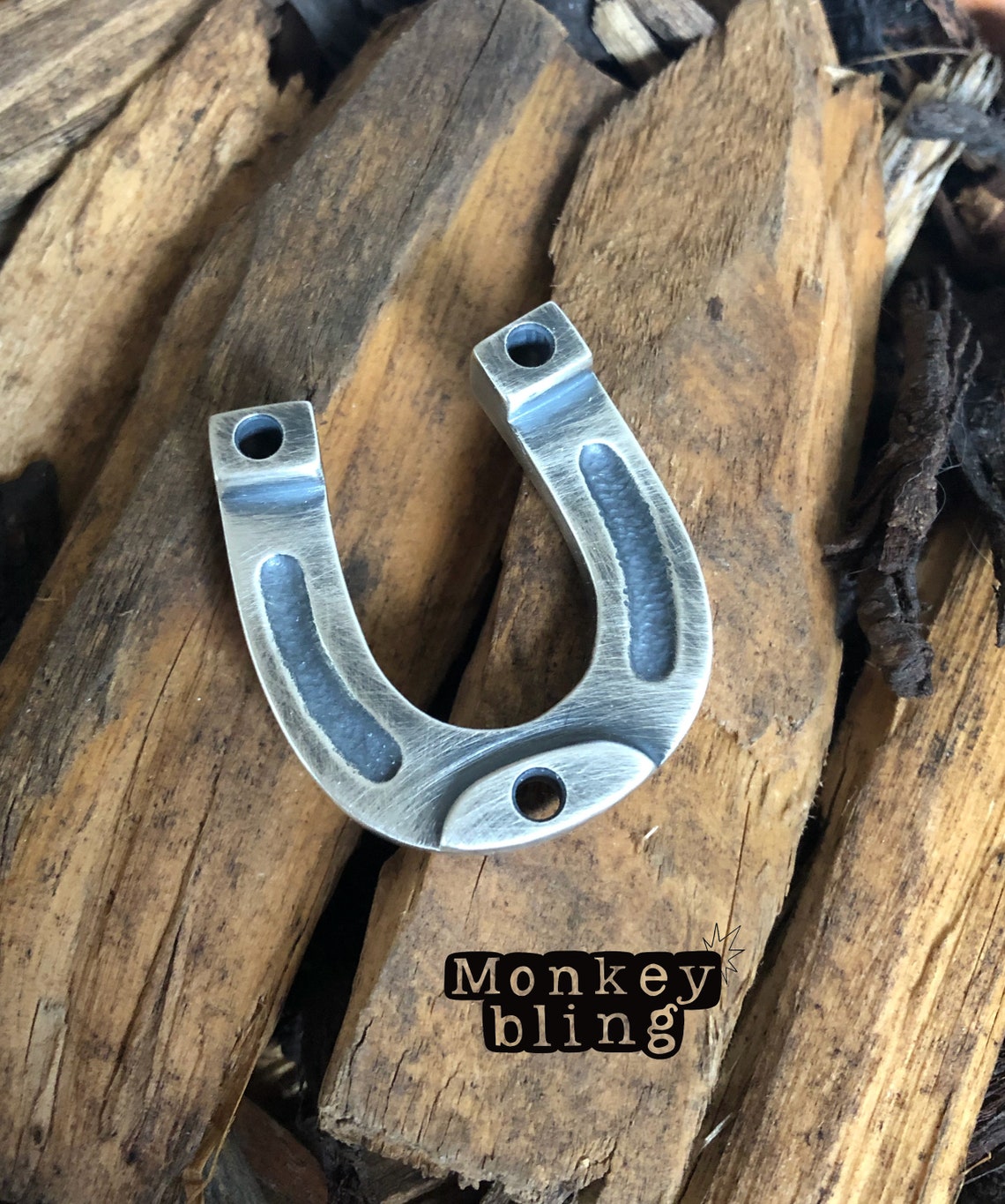 Handcrafted solid sterling silver horseshoe pendant 39g Etsy.de