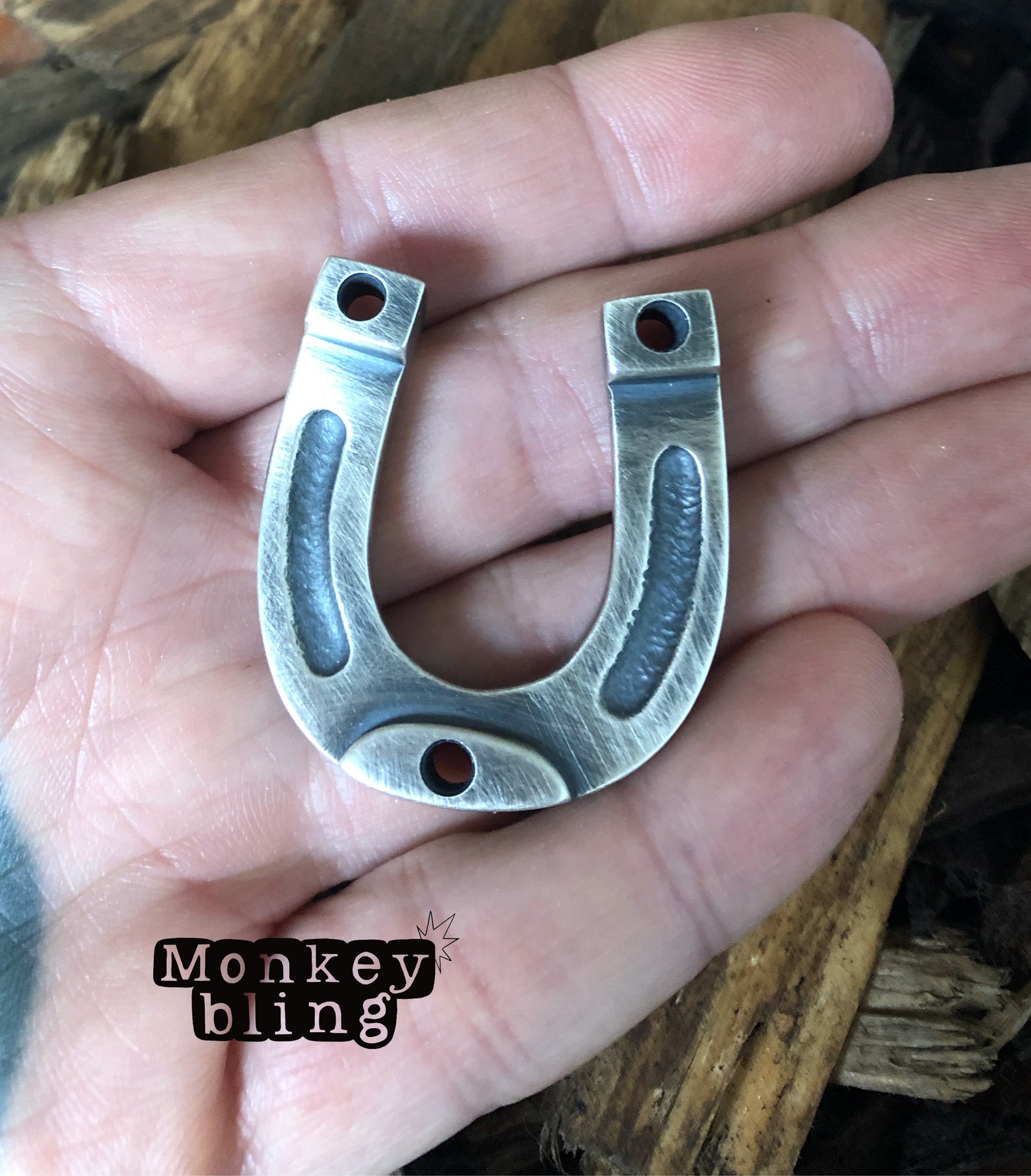 Handcrafted solid sterling silver horseshoe pendant 39g Etsy.de