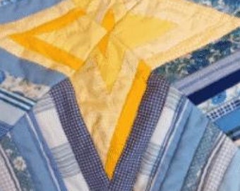 STAR EAST BLUE cushion cover Strip Patchwork
