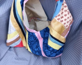 JAPANESE ORIGAMI BAG Scrap fabric Patchwork
