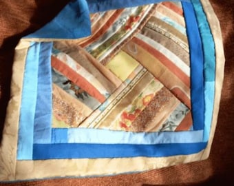 GOLDEN CUSHION COVER Strip pieced Patchwork