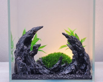 2-4 Gallon Nano aquascape decor SOUL CANYON aquarium dragon rocks nature for moss planted tank Fish Tank Ornament