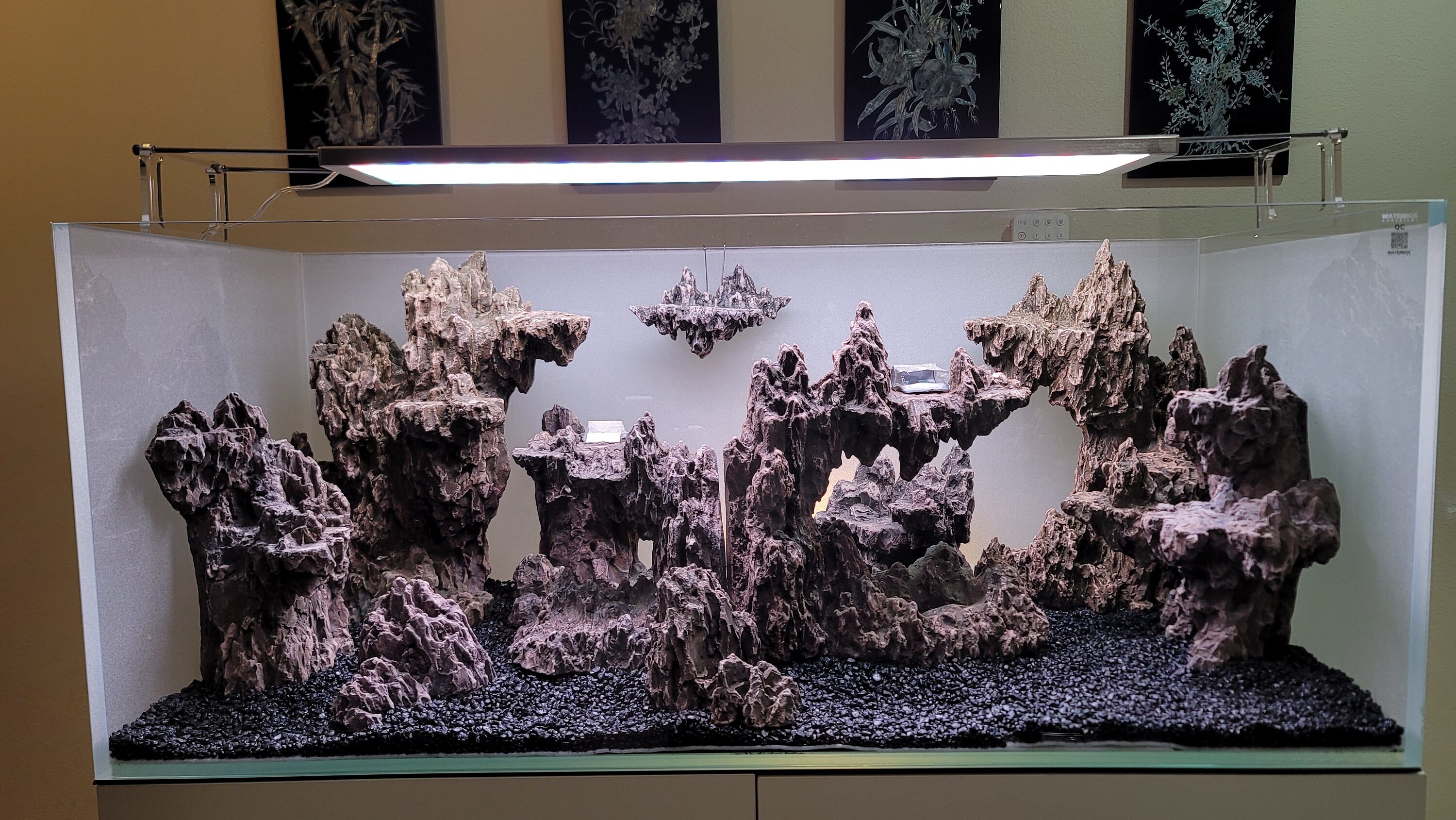 Aquarium Höhle Aqua Della Aquarium-Deko Waterfall Forrest Rock Nat Rlicher J 385526