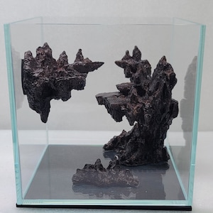 Nano tank Aquascape floating  Mountains layout  aquarium decor handmade for aquatic live plants Planted Ornament ( 2 gallons or larger)