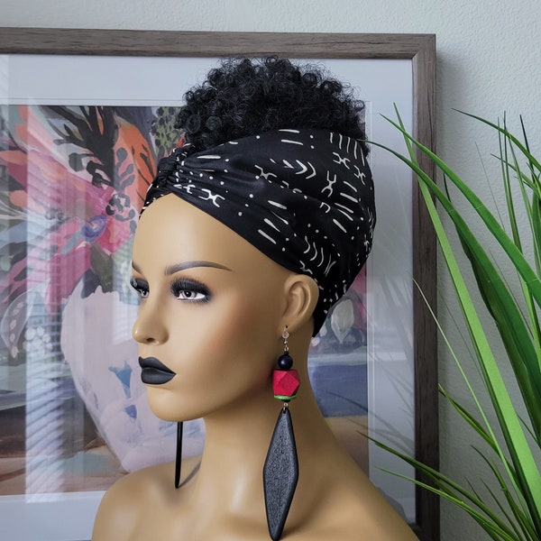 Pre-Tied, Headwrap Kente Print Head Wrap, Satin Lined, Select Small or Medium Head Size, African Wrap, Headwrap for Women/Teens, Head Wrap
