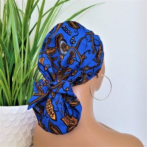 Small,Satin Lined Ponytail Scrub Cap: Cotton Nurse/Doctor Cap