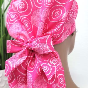 Satin Lined Ponytail Scrub Hat, Protect Hair w/Satin Lined Scrub Cap, Buttons/Size Option, Nurse/Surgical/Dr Cap, Full Satin Lining