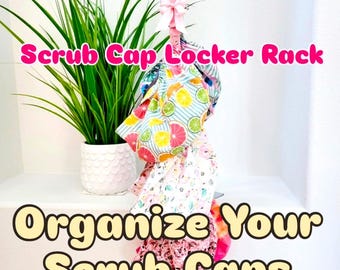 Scrub Cap Locker Organizer: Holds 6 Caps, Nylon Hanger